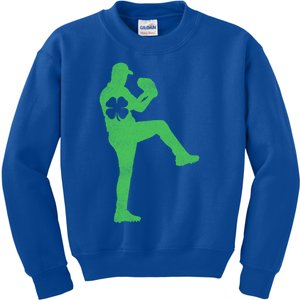 Baseball Shamrock St Patrick's Day Gift Irish Saint Paddy's Gift Kids Sweatshirt