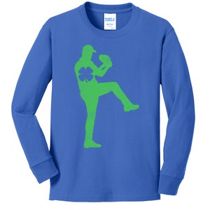 Baseball Shamrock St Patrick's Day Gift Irish Saint Paddy's Gift Kids Long Sleeve Shirt