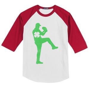 Baseball Shamrock St Patrick's Day Gift Irish Saint Paddy's Gift Kids Colorblock Raglan Jersey