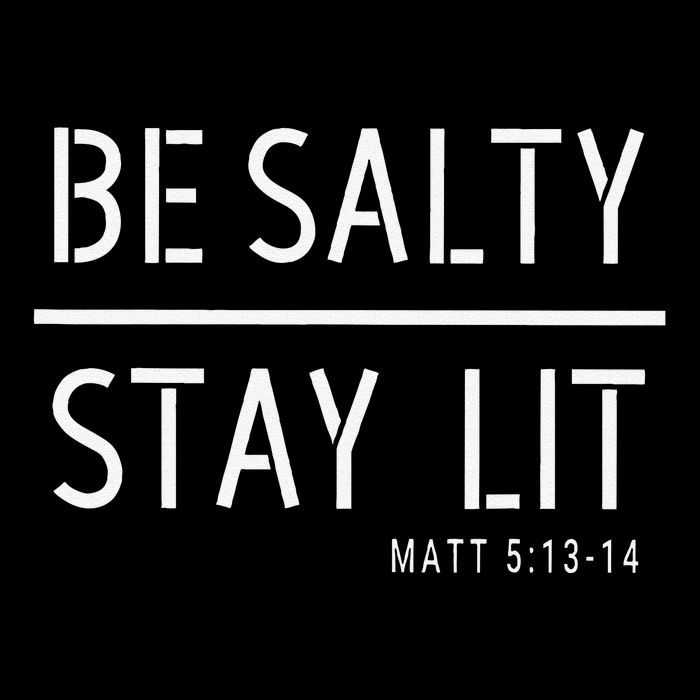 Be Salty Stay Lit Matthew 51314 Christian Gift Drawstring Bag
