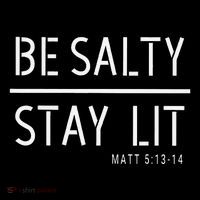 Be Salty Stay Lit Matthew 51314 Christian Gift Women's V-Neck T-Shirt