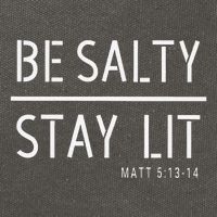 Be Salty Stay Lit Matthew 51314 Christian Gift Cotton Canvas Backpack