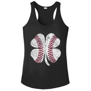 Baseball Shamrock St Patrick's Day Saint Paddy's Irish Gift Ladies PosiCharge Competitor Racerback Tank