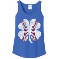 Baseball Shamrock St Patrick's Day Saint Paddy's Irish Gift Ladies Essential Tank