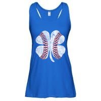 Baseball Shamrock St Patrick's Day Saint Paddy's Irish Gift Ladies Essential Flowy Tank