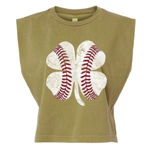 Baseball Shamrock St Patrick's Day Saint Paddy's Irish Gift Garment-Dyed Women's Muscle Tee