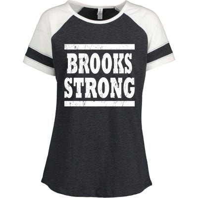 Brooks Strong Squad Family Reunion Last Name Team Custom Gift Enza Ladies Jersey Colorblock Tee