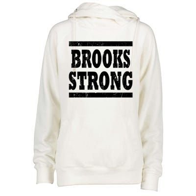 Brooks Strong Squad Family Reunion Last Name Team Custom Gift Womens Funnel Neck Pullover Hood