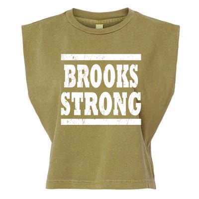 Brooks Strong Squad Family Reunion Last Name Team Custom Gift Garment-Dyed Women's Muscle Tee