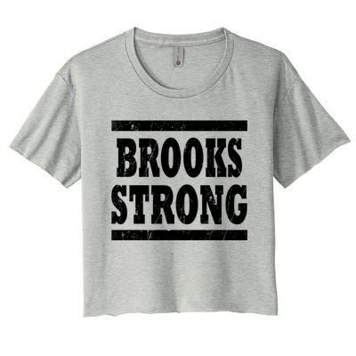 Brooks Strong Squad Family Reunion Last Name Team Custom Gift Women's Crop Top Tee