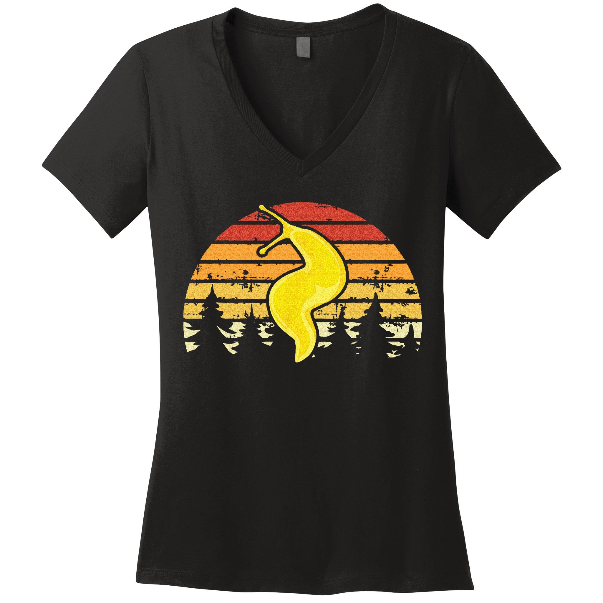 Banana Slug – Spotted Banana Slug Species Climbing Slug Women's V-Neck T-Shirt