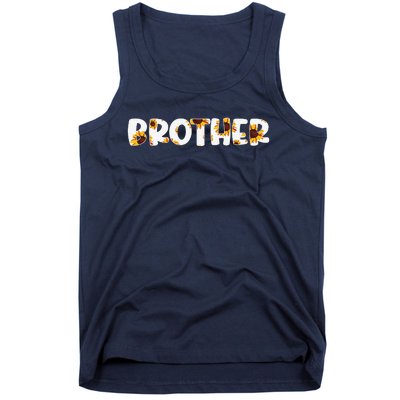 Brother Seamless Sunflower Pattern Father Day Sunflower Tank Top