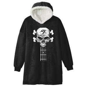 Bass Skull Skeleton Rock N Roll Music For Bass Player Hooded Wearable Blanket