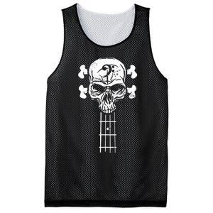 Bass Skull Skeleton Rock N Roll Music For Bass Player Mesh Reversible Basketball Jersey Tank