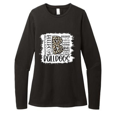 Bulldogs School Sports Fan Team Spirit Mascot Gift Bleach Womens CVC Long Sleeve Shirt