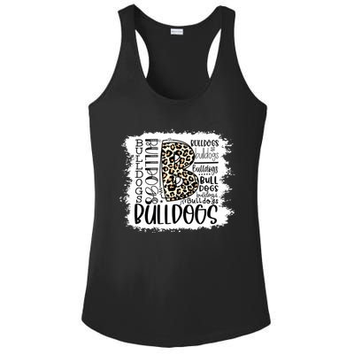 Bulldogs School Sports Fan Team Spirit Mascot Gift Bleach Ladies PosiCharge Competitor Racerback Tank