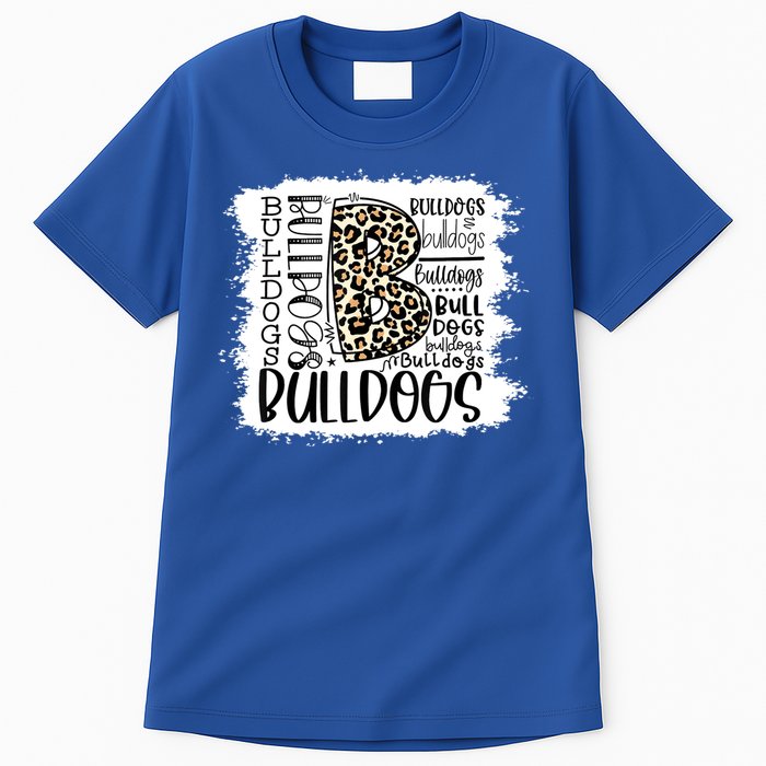 Bulldogs School Sports Fan Team Spirit Mascot Gift Bleach Tall T-Shirt