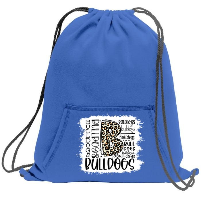 Bulldogs School Sports Fan Team Spirit Mascot Gift Bleach Sweatshirt Cinch Pack Bag