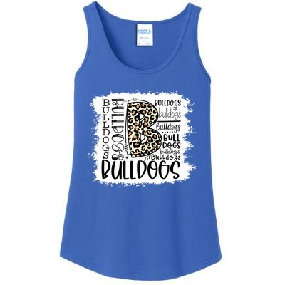 Bulldogs School Sports Fan Team Spirit Mascot Gift Bleach Ladies Essential Tank