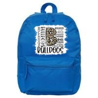 Bulldogs School Sports Fan Team Spirit Mascot Gift Bleach 16 in Basic Backpack