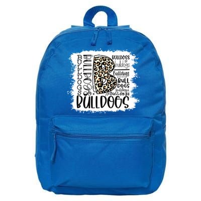 Bulldogs School Sports Fan Team Spirit Mascot Gift Bleach 16 in Basic Backpack