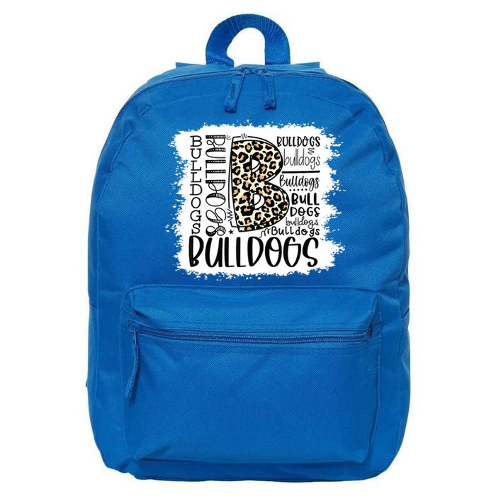 Bulldogs School Sports Fan Team Spirit Mascot Gift Bleach 16 in Basic Backpack