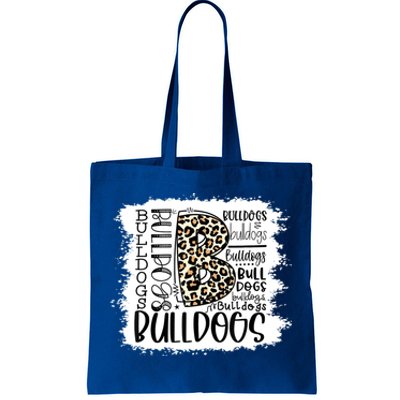 Bulldogs School Sports Fan Team Spirit Mascot Gift Bleach Tote Bag