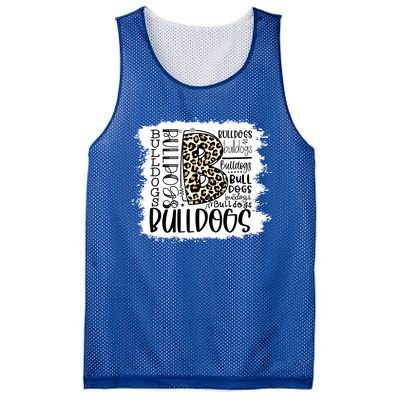 Bulldogs School Sports Fan Team Spirit Mascot Gift Bleach Mesh Reversible Basketball Jersey Tank