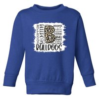 Bulldogs School Sports Fan Team Spirit Mascot Gift Bleach Toddler Sweatshirt