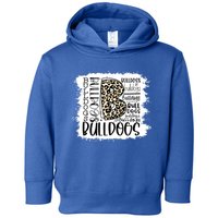 Bulldogs School Sports Fan Team Spirit Mascot Gift Bleach Toddler Hoodie