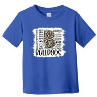 Bulldogs School Sports Fan Team Spirit Mascot Gift Bleach Toddler T-Shirt