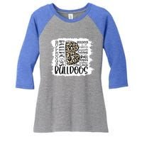 Bulldogs School Sports Fan Team Spirit Mascot Gift Bleach Women's Tri-Blend 3/4-Sleeve Raglan Shirt