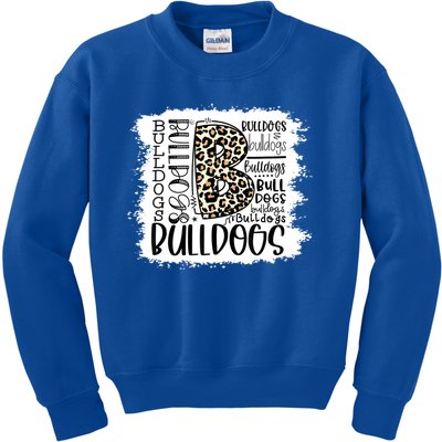 Bulldogs School Sports Fan Team Spirit Mascot Gift Bleach Kids Sweatshirt