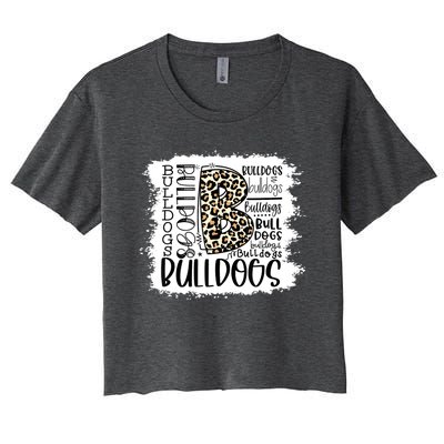 Bulldogs School Sports Fan Team Spirit Mascot Gift Bleach Women's Crop Top Tee