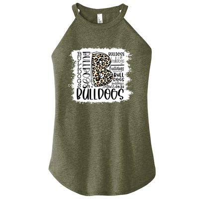 Bulldogs School Sports Fan Team Spirit Mascot Gift Bleach Women's Perfect Tri Rocker Tank