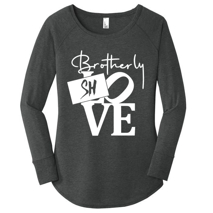 Brotherly Shove Sign Women's Perfect Tri Tunic Long Sleeve Shirt