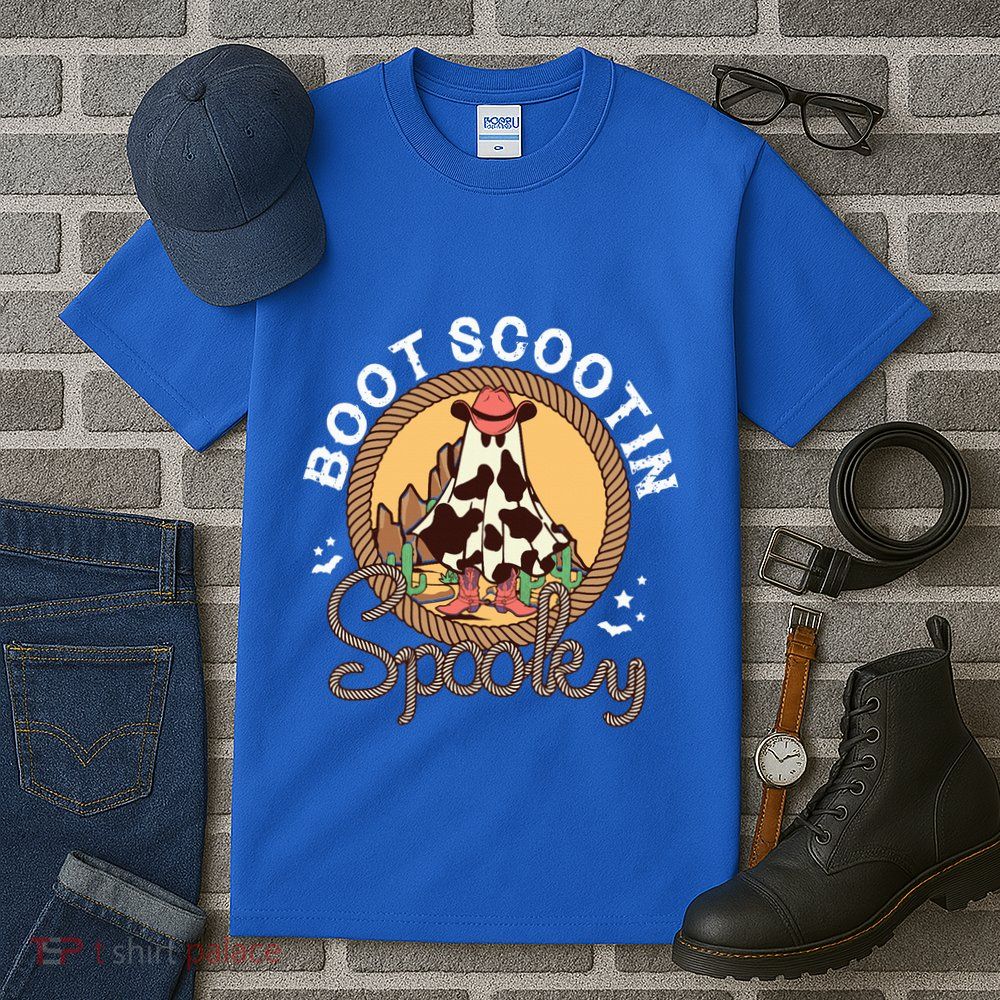 Boot Scootin Spooky Western Halloween Ghost Spooky Season Tall T-Shirt