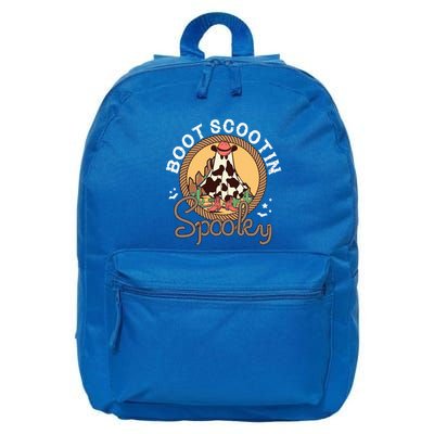 Boot Scootin Spooky Western Halloween Ghost Spooky Season 16 in Basic Backpack