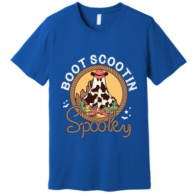 Boot Scootin Spooky Western Halloween Ghost Spooky Season Premium T-Shirt
