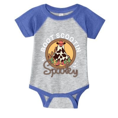Boot Scootin Spooky Western Halloween Ghost Spooky Season Infant Baby Jersey Bodysuit