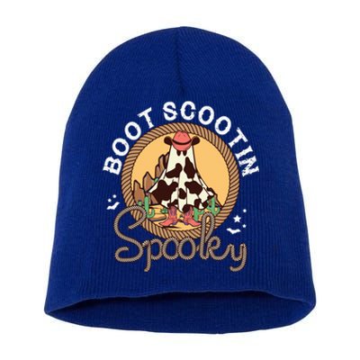 Boot Scootin Spooky Western Halloween Ghost Spooky Season Short Acrylic Beanie