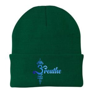 Breathe Sanskrit Symbol Knit Cap Winter Beanie