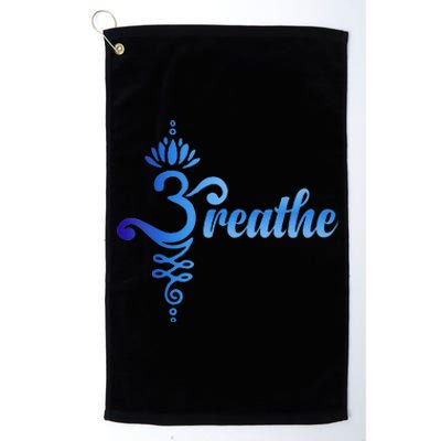 Breathe Sanskrit Symbol Platinum Collection Golf Towel