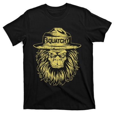 Bigfoot Squatchy Sasquatch Hat Smokey Retro Vintage Bear T-Shirt