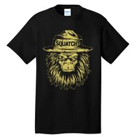 Bigfoot Squatchy Sasquatch Hat Smokey Retro Vintage Bear Tall T-Shirt