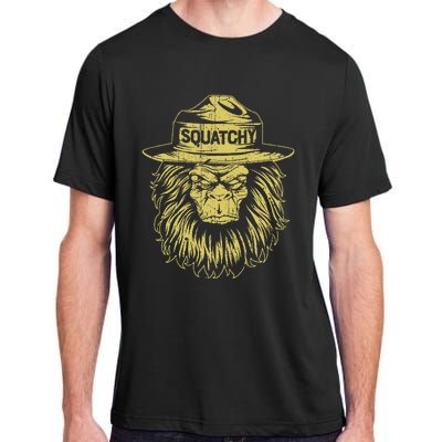 Bigfoot Squatchy Sasquatch Hat Smokey Retro Vintage Bear Adult ChromaSoft Performance T-Shirt