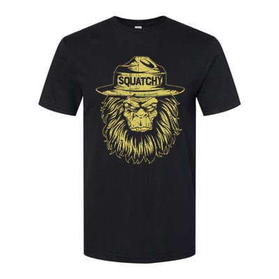 Bigfoot Squatchy Sasquatch Hat Smokey Retro Vintage Bear Softstyle CVC T-Shirt