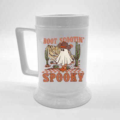 Boot Scootin Spooky Western Halloween Ghost Spooky Season Meaningful Gift Beer Stein