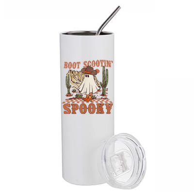 Boot Scootin Spooky Western Halloween Ghost Spooky Season Meaningful Gift Stainless Steel Tumbler