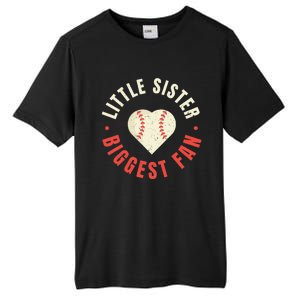 Baseball Sister 's Little Sister Biggest Fan Tee Ball Tall Fusion ChromaSoft Performance T-Shirt